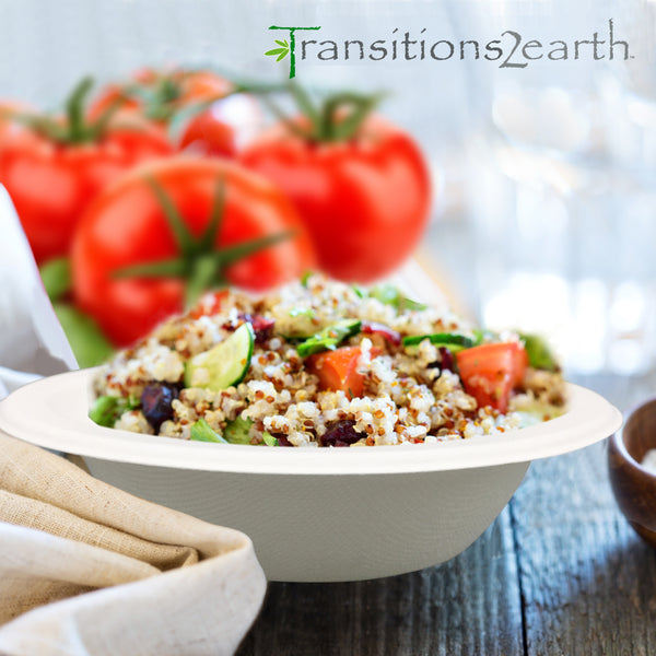 Transitions2earth Compostable 12 oz. Bagasse Bowls